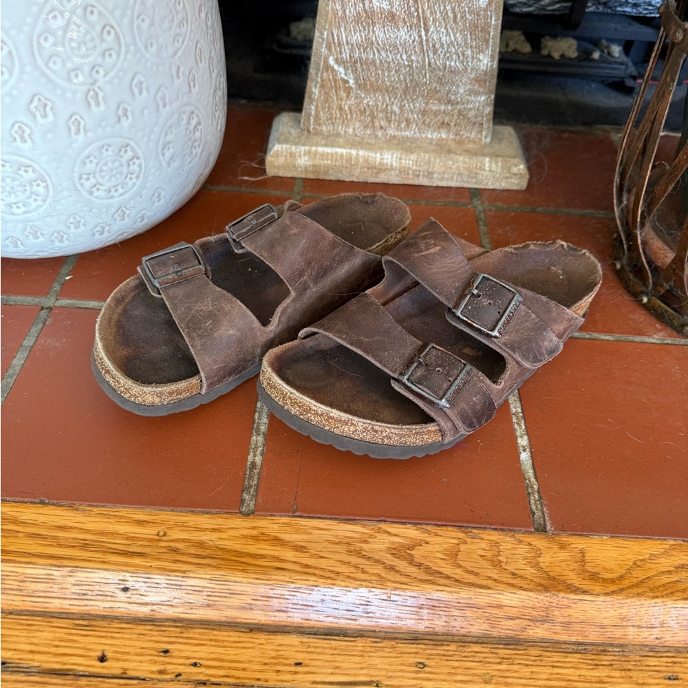 Birkenstock Dark Brown Double Strap Sandals
